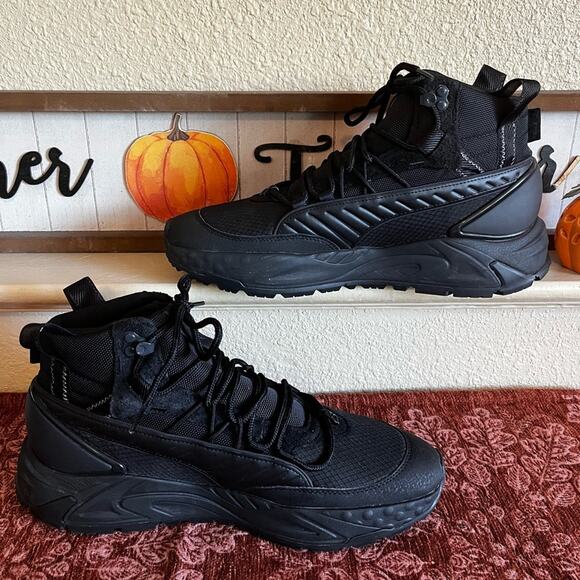 Puma RS Men’s Track Mid Lifestyle Black Ankle Sport Shoes Size 11 Sporty - Picture 2 of 16